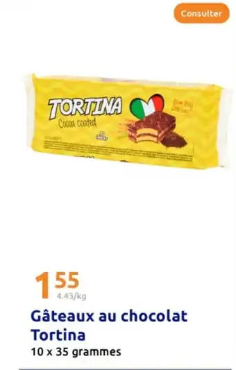 Action TORTINA Gâteaux au chocolat offre