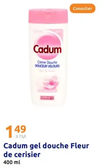 Action CADUM gel douche Fleur de cerisier offre