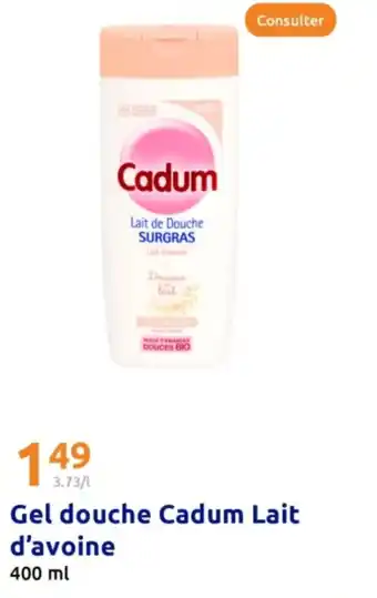 Action CADUM Gel douche Lait d'avoine offre