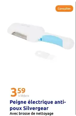 Action Peigne électrique anti- poux Silvergear offre