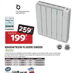 Bricomarché JAUTER Radiateur fluide orosi offre