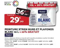 Bricomarché Peinture xtrem murs et plafonds blanc offre