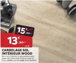 Bricomarché Carrelage sol intérieur wood offre