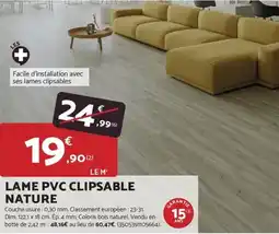 Bricomarché Lame pvc clipsable nature offre