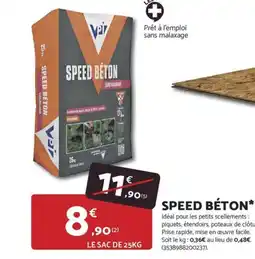 Bricomarché Speed béton offre