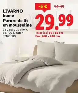 Lidl LIVARNO home Parure de lit en mousseline offre