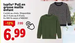 Lidl Lupilu Pull en grosse maille enfant offre