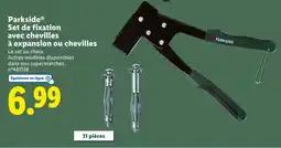 Lidl Parkside Set de fixation avec chevilles à expansion ou chevilles offre