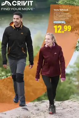 Lidl Crivit Veste Softshell offre