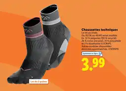 Lidl Chaussettes techniques offre