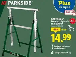Lidl PARKSIDE Tréteau réglable en hauteur offre