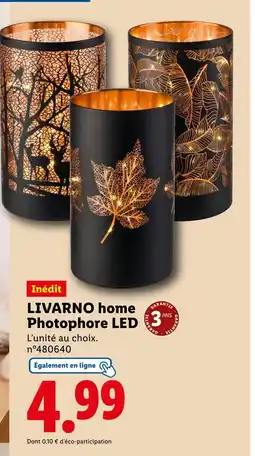 Lidl LIVARNO home Photophore LED offre