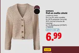 Lidl esmara Pull en maille côtelé offre