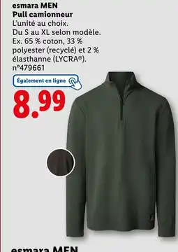 Lidl esmara MEN Pull camionneur offre