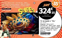 E.Leclerc Tcl - tv 4k qled 4 offre