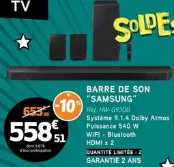 E.Leclerc Samsung - barre de son offre