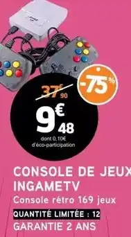 E.Leclerc Console de jeux ingametv offre