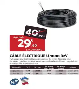 Bricomarché Câble électrique u-1000 r2v offre