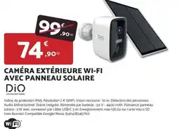 Bricomarché Caméra extérieure wi-fi avec panneau solaire offre