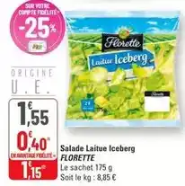 G20 Florette - salade laitue iceberg offre