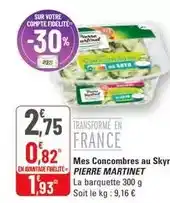 G20 Pierre martinet - mes concombres au skyr offre