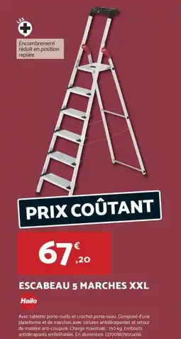Bricomarché HAILO Escabeau 5 marches xxl offre