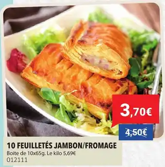 Gel 2000 10 feuilletés jambon/fromage offre