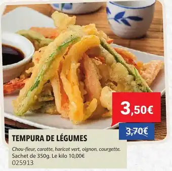 Gel 2000 Tempura de légumes offre