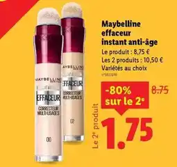 Lidl Maybelline - effaceur instant anti-âge offre
