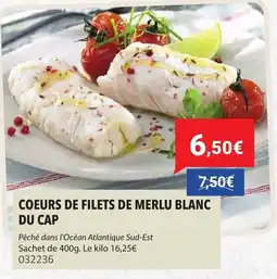 Gel 2000 Coeurs de filets de merlu blanc du cap offre