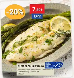 Gel 2000 Filets de colin d'alaska msc offre