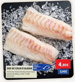 Gel 2000 Dos de colin d'alaska msc offre