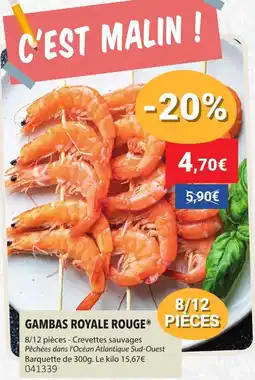 Gel 2000 Gambas royale rouge offre