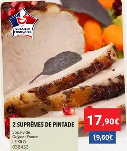 Gel 2000 2 suprêmes de pintade offre