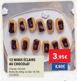 Gel 2000 12 minis éclairs au chocolat offre