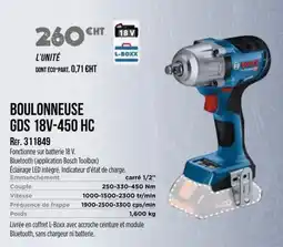 Master Pro BOSCH Boulonneuse gds 18v-450 hc offre