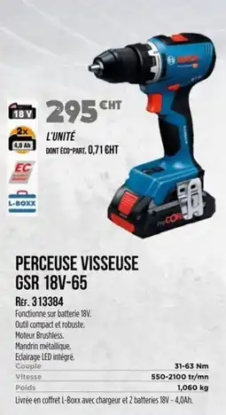 Master Pro BOSCH Perceuse visseuse gsr 18v-65 offre