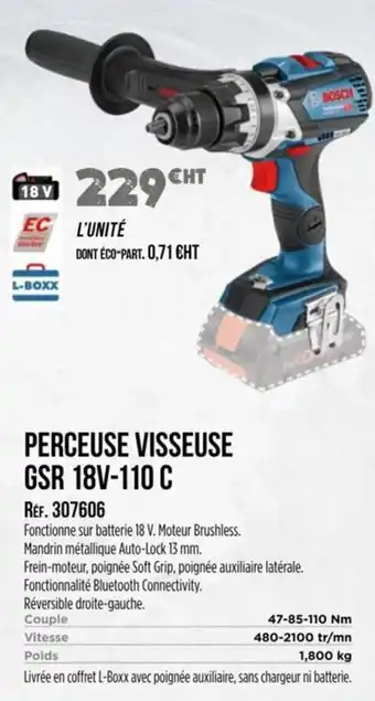 Master Pro BOSCH Perceuse visseuse gsr 18v-110 c offre