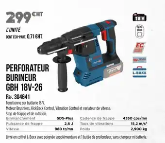 Master Pro BOSCH Perforateur burineur gbh 18v-26 offre