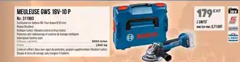Master Pro BOSCH Meuleuse gws 18v-10 p offre