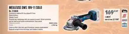 Master Pro BOSCH Meuleuse gws 18v-11 solo offre