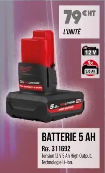 Master Pro MILWAUKEE Batterie 5 ah offre