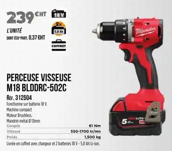 Master Pro MILWAUKEE Perceuse visseuse m18 blddrc-502c offre