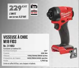 Master Pro MILWAUKEE Visseuse à choc m18 fid3 offre
