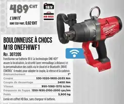 Master Pro MILWAUKEE Boulonneuse à chocs m18 onefhiwf1 offre