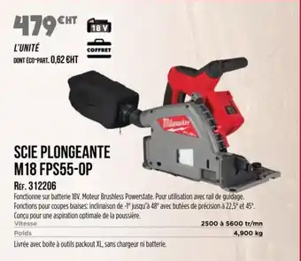 Master Pro MILWAUKEE Scie plongeante m18 fps55-op offre