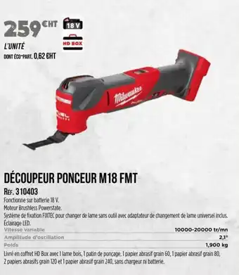 MILWAUKEE Découpeur ponceur m18 fmt