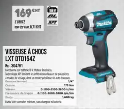 Master Pro MAKITA Visseuse à chocs lxt dtd154z offre
