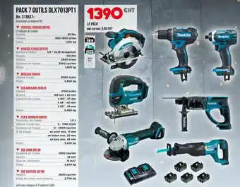 Master Pro MAKITA Pack 7 outils dlx7013pt1 offre