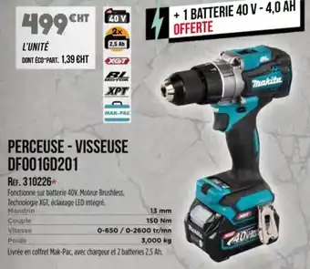 Master Pro MAKITA Perceuse - visseuse df001gd201 offre